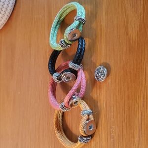 4 Gingersnap style corded bracelets